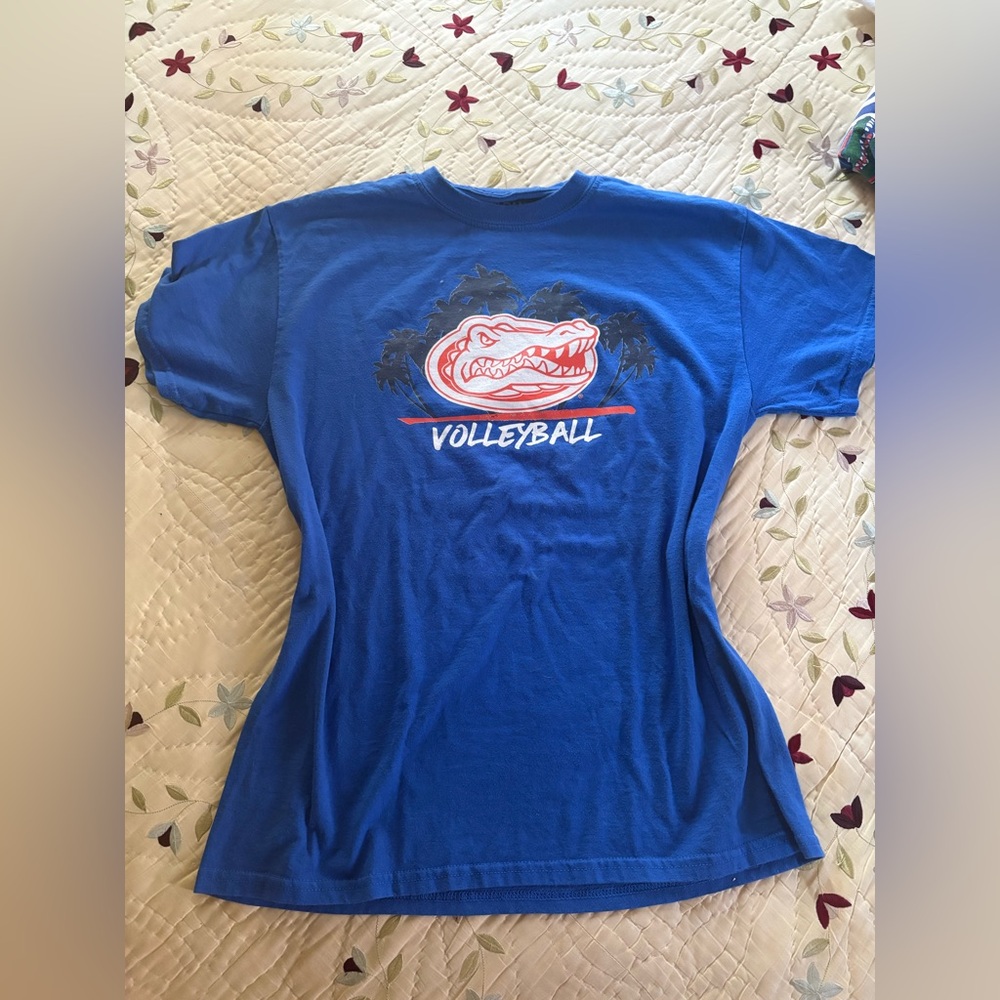 Blue Volleyball Graphic Tee - University Gator Style